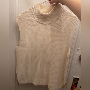 Abercrombie & Fitch Cream Sweater for Women Mock Neck, Size M